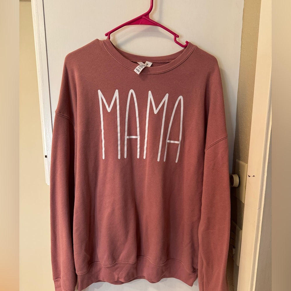Bella Canvas Mauve 'MAMA' Crew Neck Sweater